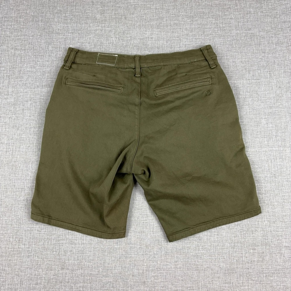 Rag & Bone Shorts Mens 32 Green Canvas Chino Stretch 6 Inseam Casual Cotton